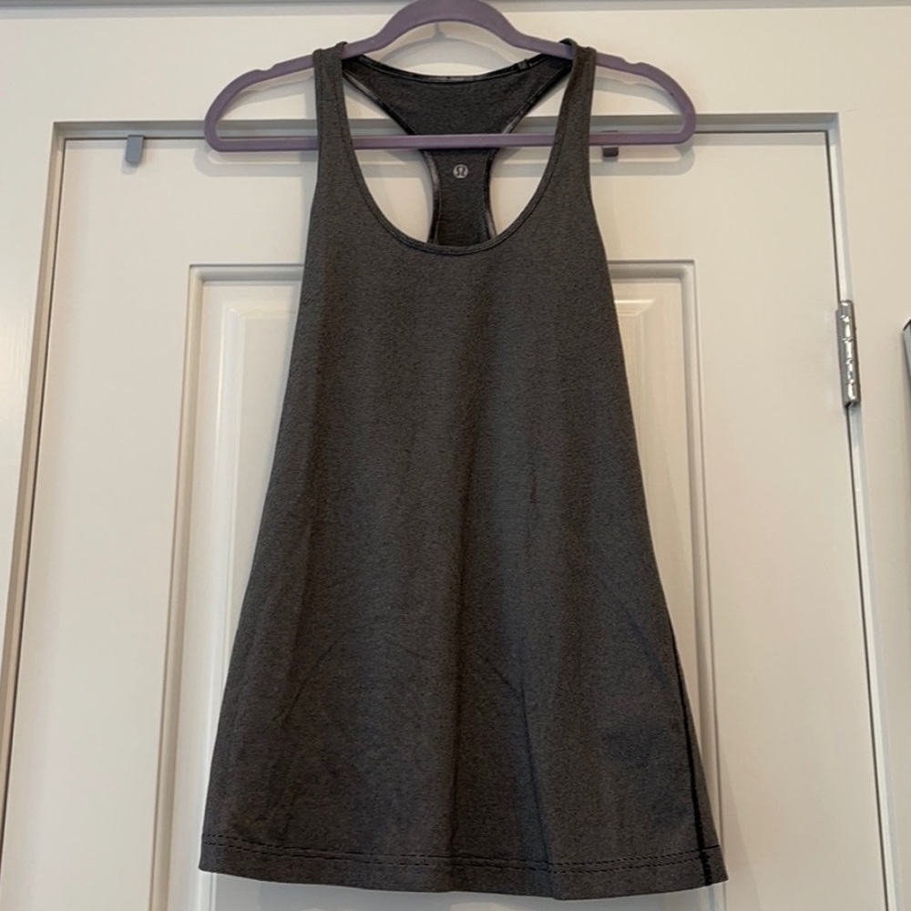 LuluLemon Striped Grey Tank